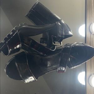 Stylish Black Leather Heels